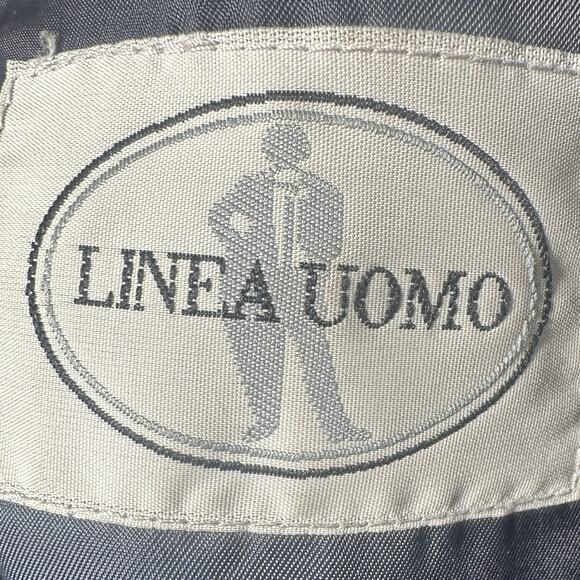 Linea Uomo Men’s Blazer Jacket 46R Wool Blend Black Gray Micro Check Sport Coat - Picture 6 of 9